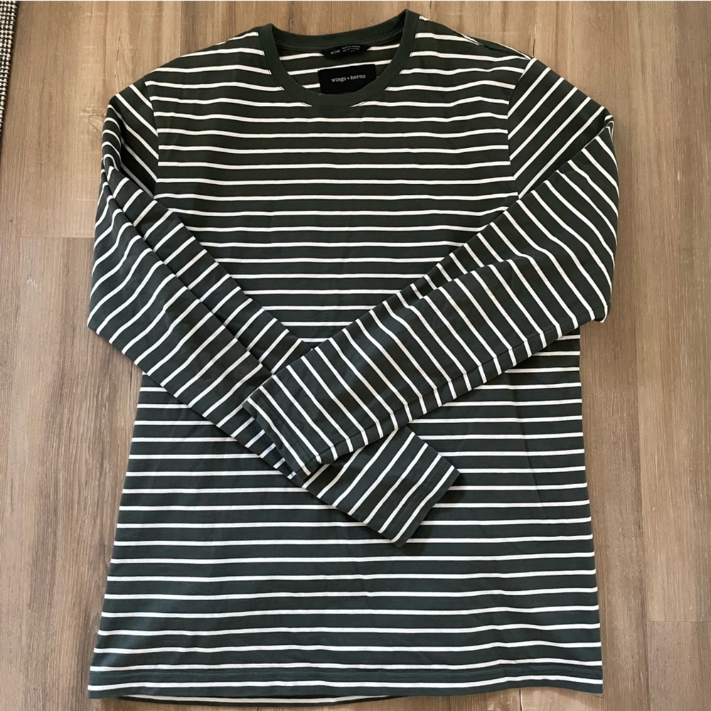 Wings & Horns Striped Long Sleeve Tee